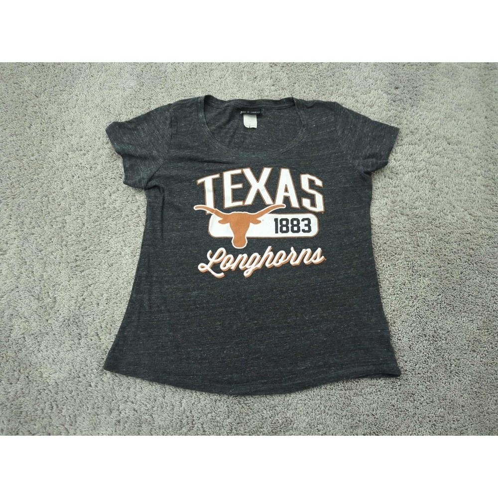 Vintage Texas Longhorns T‎ Shirt Womens XL Short Sleeve NCAA 5th & Ocean Gray